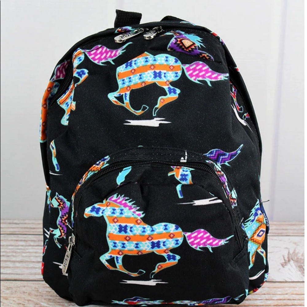 Small Backpack Western Serape Horses